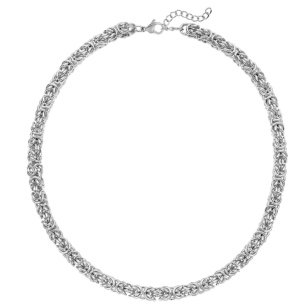 UNISEX UNIQUE STAINLESS STEEL BYZANTINE LINK CHAIN NEC… - Picture 7 of 7